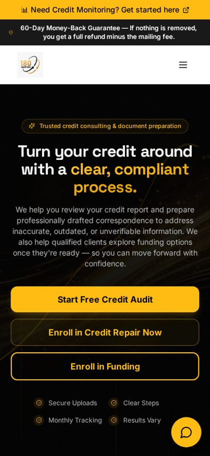 Credit Reclaim website on a mobile phone