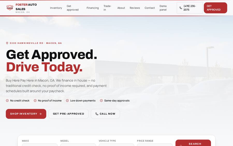 Eagle Auto Showcase website built by 180 Digital Solutions